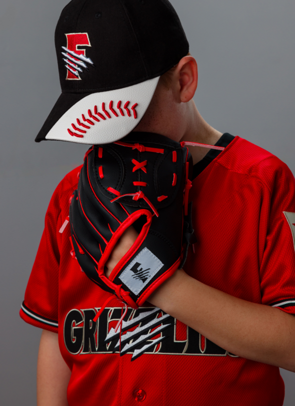 Youth Black Primary Baseball Seam Adj